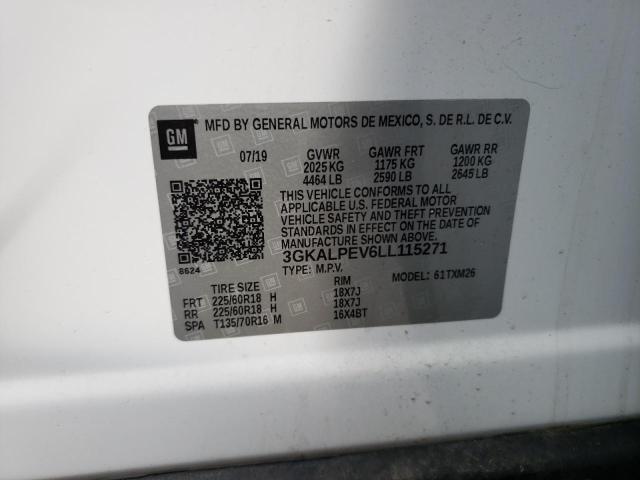 2020 GMC Terrain Slt VIN: 3GKALPEV6LL115271 Lot: 61052664