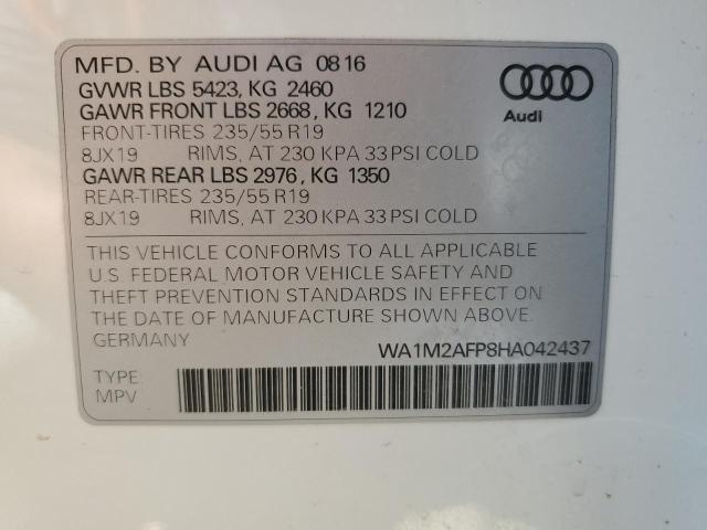 VIN WA1M2AFP8HA042437 2017 Audi Q5, Premium Plus no.13