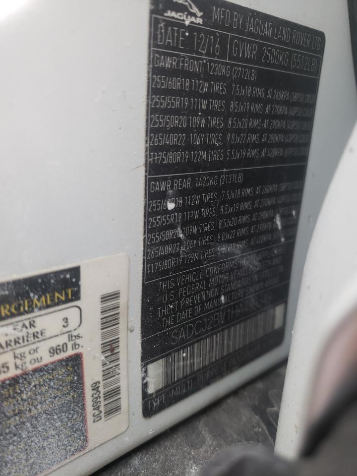 SADCJ2BV1HA499349 2017 Jaguar F-Pace Premium