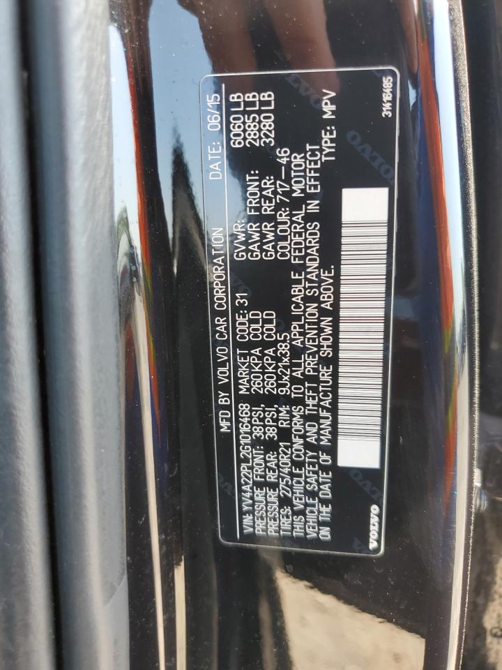 YV4A22PL2G1016468 2016 Volvo Xc90 T6