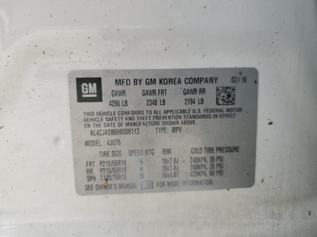 2017 Buick Encore Preferred VIN: KL4CJASB6HB008113 Lot: 61879004