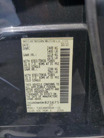 2013 Nissan Xterra X VIN: 5N1AN0NW4DN825675 Lot: 61265674