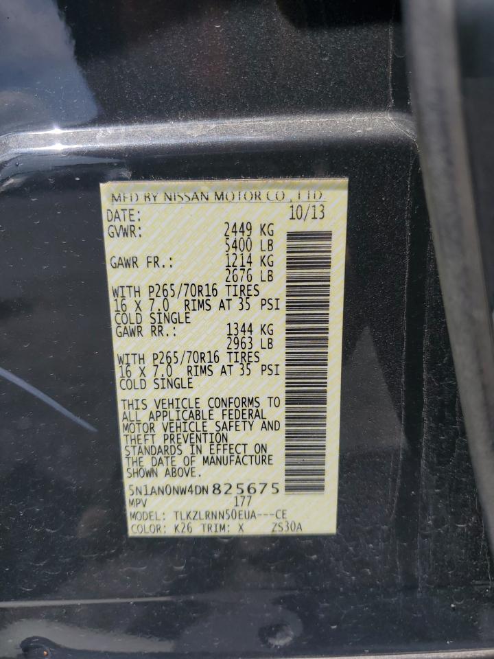 5N1AN0NW4DN825675 2013 Nissan Xterra X