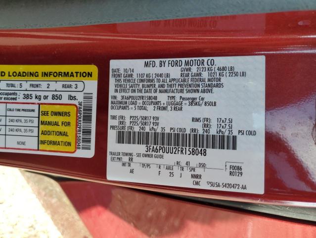 2015 FORD FUSION S H - 3FA6P0UU2FR158048