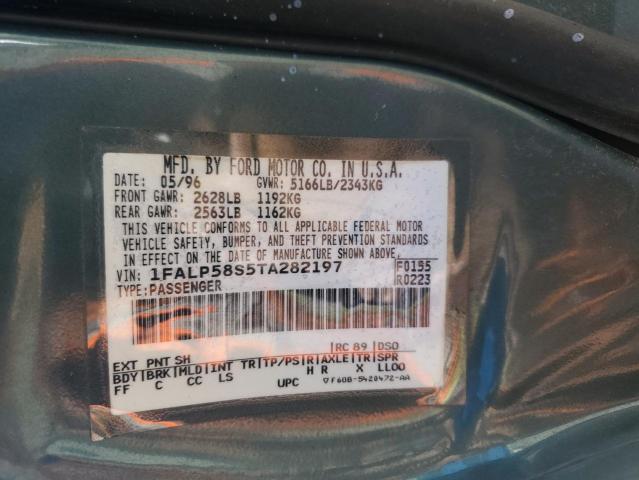 1996 Ford Taurus Lx VIN: 1FALP58S5TA282197 Lot: 60909254