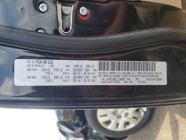 2020 Dodge Journey Se VIN: 3C4PDCAB3LT180487 Lot: 61143894