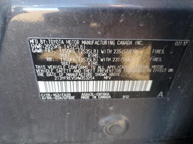 2017 Toyota Rav4 Limited VIN: 2T3YFREV5HW353254 Lot: 60963814