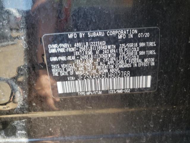 2020 SUBARU FORESTER S - JF2SKARC6LH602768