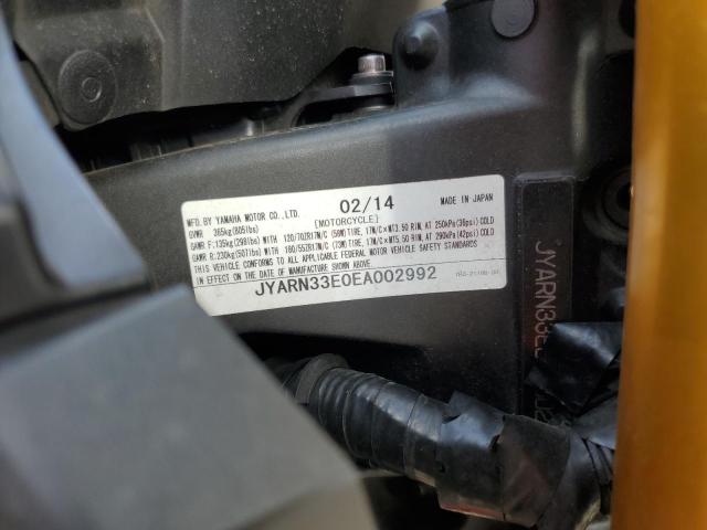 2014 YAMAHA FZ09 JYARN33E0EA002992