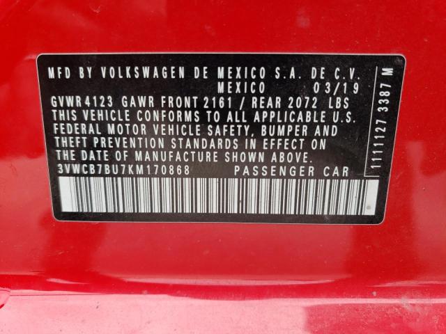 2019 VOLKSWAGEN JETTA S - 3VWCB7BU7KM170868