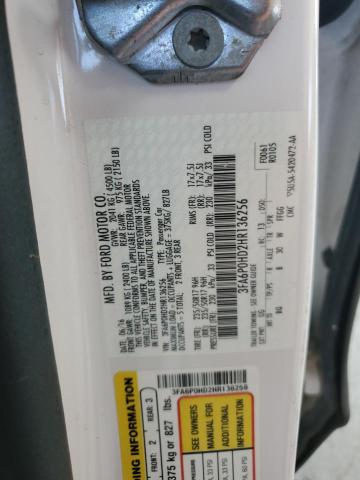 2017 Ford Fusion Se VIN: 3FA6P0HD2HR136256 Lot: 63280554