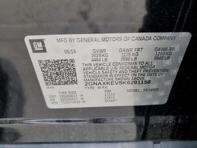 3GNAXLEX2KL169764 2019 Chevrolet Equinox Lt