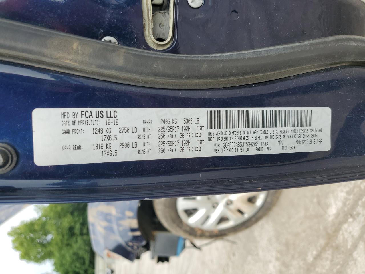 3C4PDCAB5JT534202 2018 Dodge Journey Se