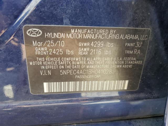 2011 Hyundai Sonata Se VIN: 5NPEC4AC1BH041028 Lot: 63103864