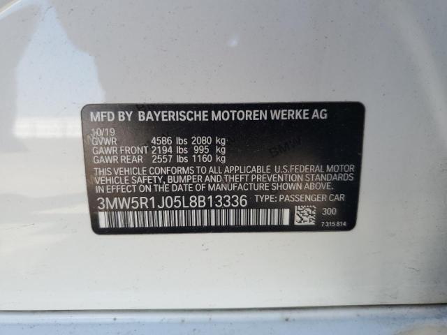2020 BMW 330I VIN: 3MW5R1J05L8B13336 Lot: 62114064