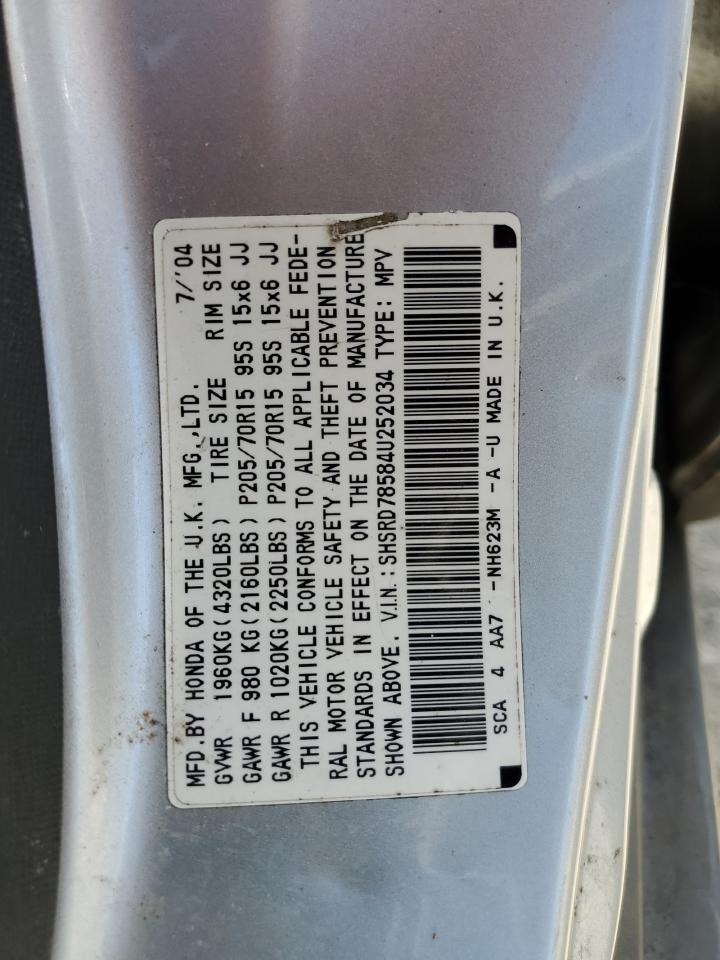 SHSRD78584U252034 2004 Honda Cr-V Lx