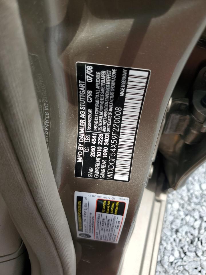 WDDGF54X59F220008 2009 Mercedes-Benz C 300