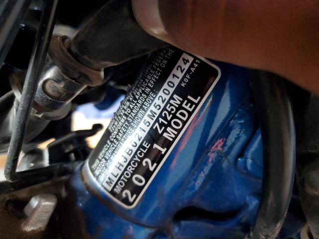 2021 HONDA Z125 M MLHJB0215M5200124