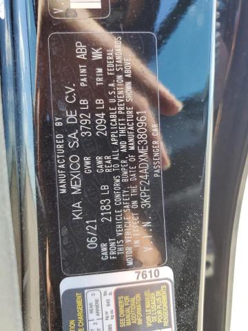 2021 Kia Forte Fe VIN: 3KPF24ADXME380961 Lot: 60762834