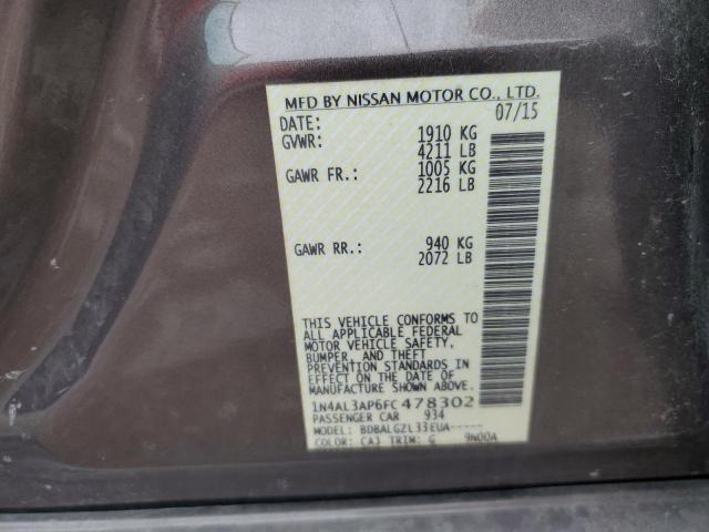 2015 NISSAN ALTIMA 2.5 - 1N4AL3AP6FC478302