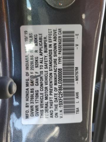 2020 HONDA CIVIC SPOR - 19XFC2F86LE000008