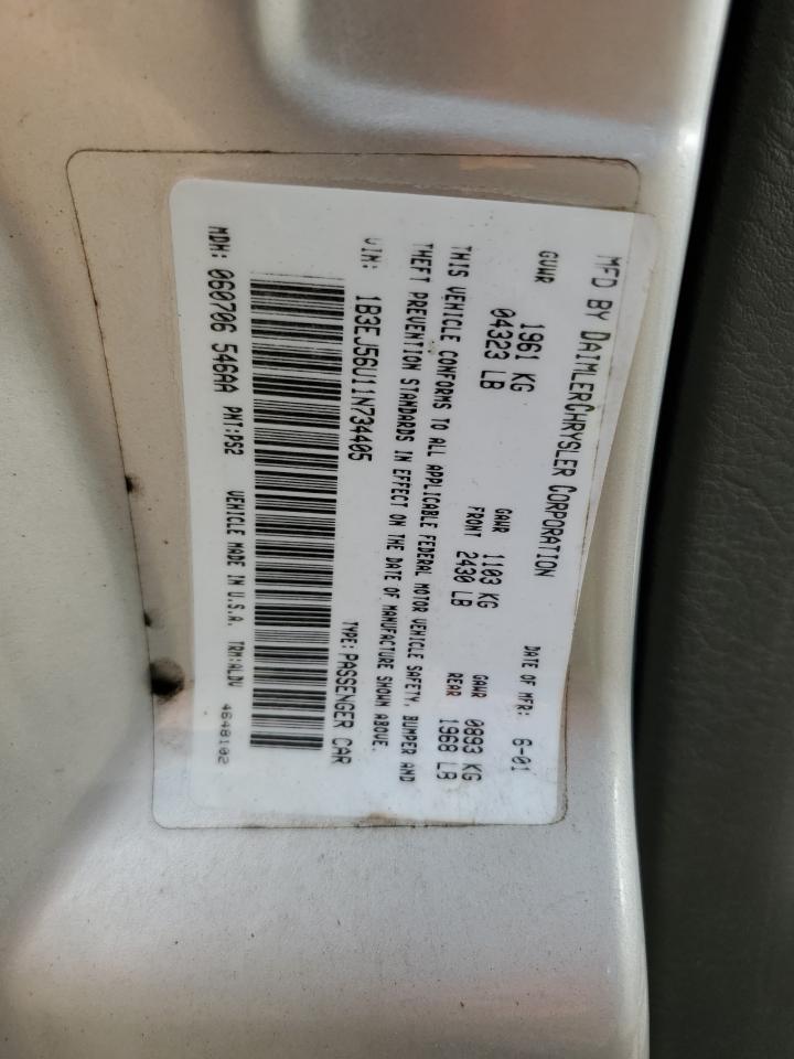 1B3EJ56U11N734405 2001 Dodge Stratus Es