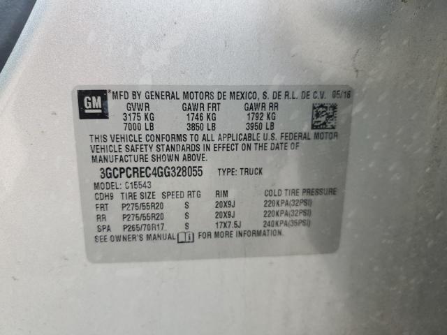 2016 CHEVROLET SILVERADO - 3GCPCREC4GG328055