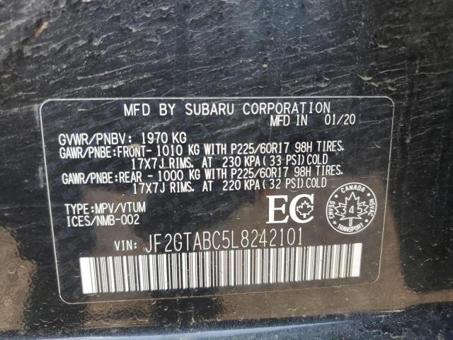 2020 SUBARU CROSSTREK - JF2GTABC5L8242101