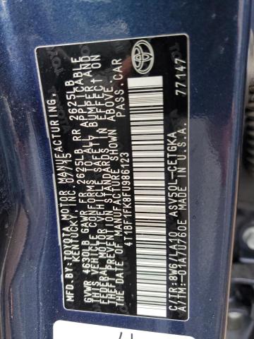 VIN 4T1BF1FK8FU986123 2015 Toyota Camry, LE no.12