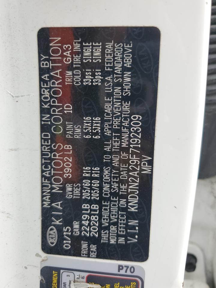 KNDJN2A29F7192309 2015 Kia Soul