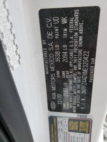 2021 Kia Forte Fe VIN: 3KPF24ADXME320422 Lot: 61652964