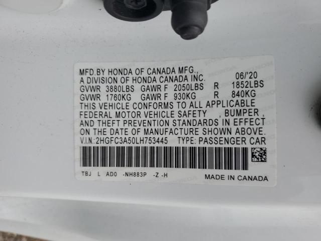 2020 HONDA CIVIC SI - 2HGFC3A50LH753445