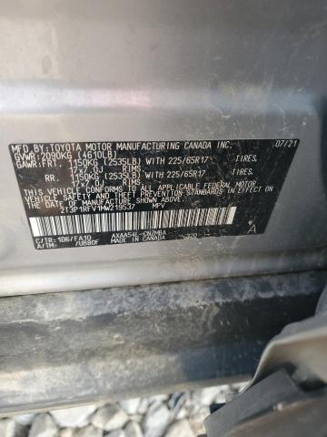 2021 TOYOTA RAV4 XLE 2T3P1RFV1MW219537  65211224