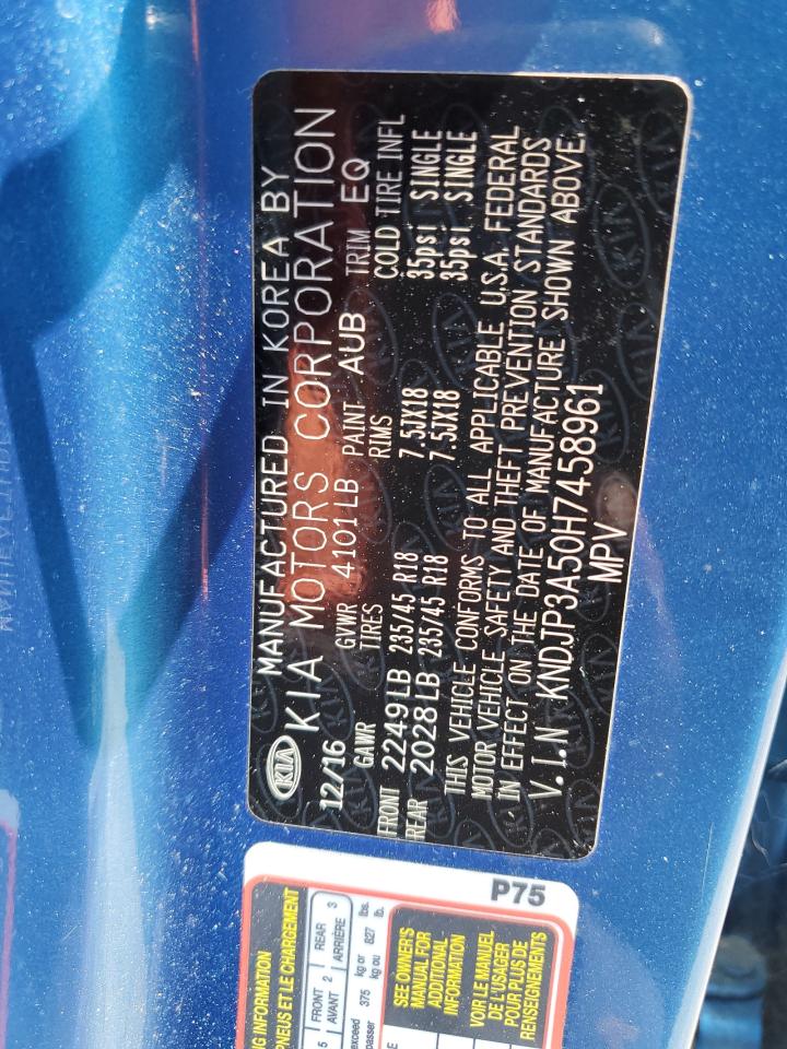 KNDJP3A50H7458961 2017 Kia Soul +