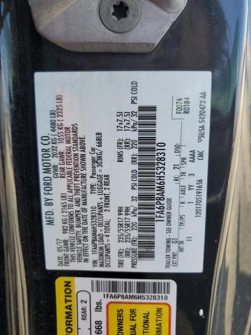 2017 Ford Mustang VIN: 1FA6P8AM6H5328310 Lot: 61596864