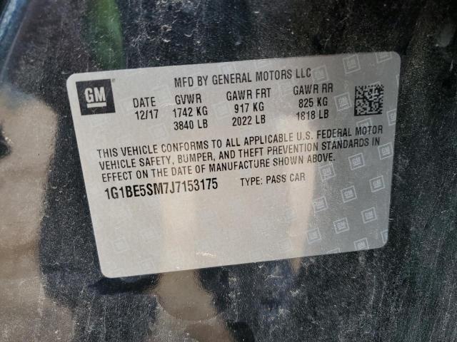 2018 CHEVROLET CRUZE LT - 1G1BE5SM7J7153175