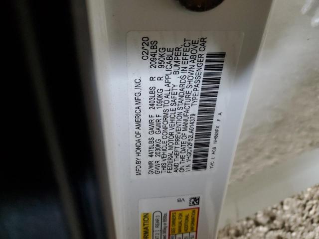 2020 HONDA ACCORD EXL - 1HGCV2F52LA014379