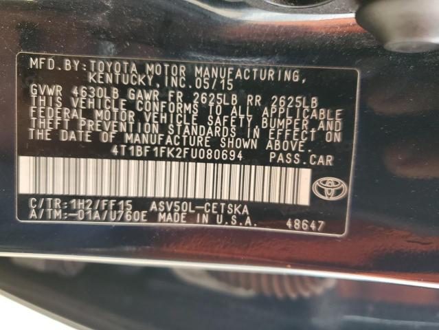 VIN 4T1BF1FK2FU080694 2015 Toyota Camry, LE no.12