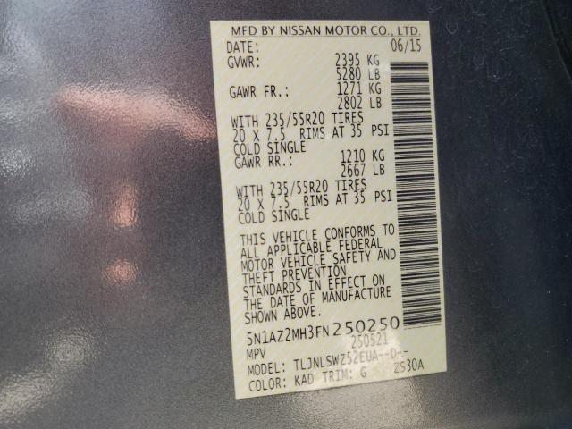 2015 NISSAN MURANO S - 5N1AZ2MH3FN250250