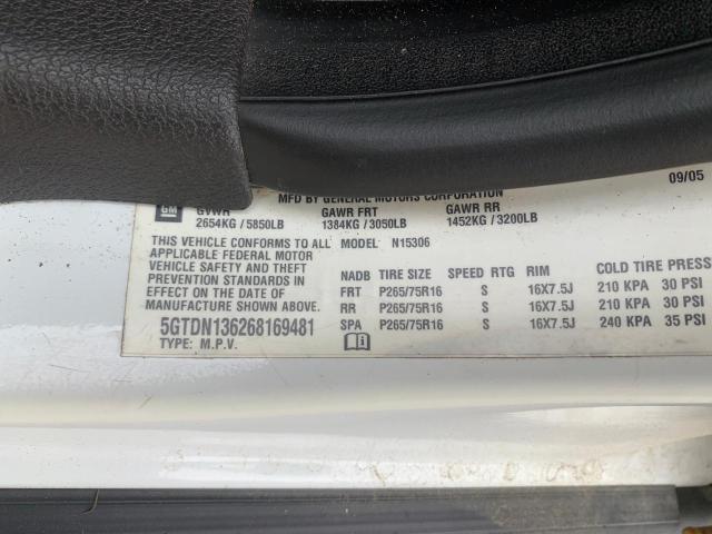 2006 Hummer H3 VIN: 5GTDN136268169481 Lot: 62661884