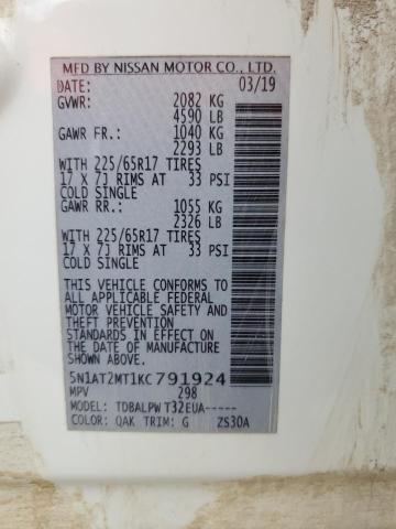 2019 NISSAN ROGUE S - 5N1AT2MT1KC791924