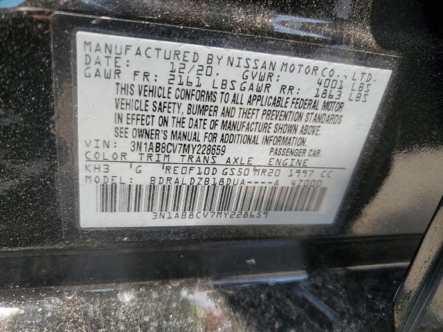 2021 Nissan Sentra Sv VIN: 3N1AB8CV7MY228659 Lot: 62624474