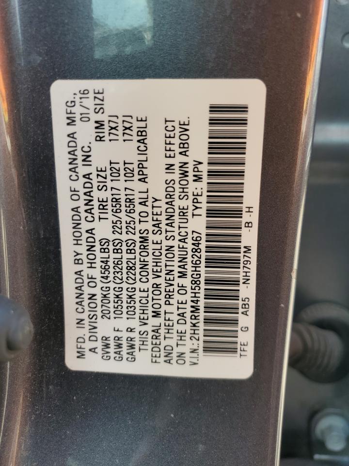 2HKRM4H58GH628467 2016 Honda Cr-V Ex