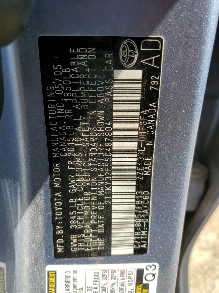 2T1KY32E55C487804 2005 Toyota Corolla Matrix Xrs