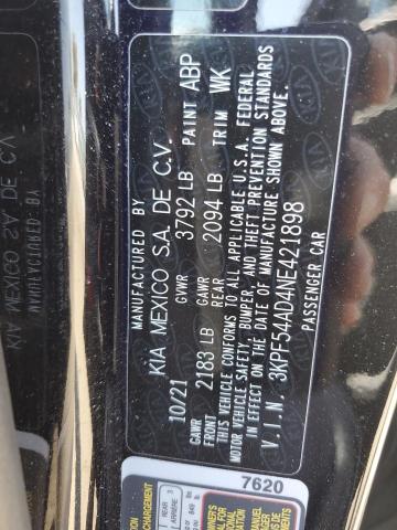 2022 Kia Forte Gt Line VIN: 3KPF54AD4NE421898 Lot: 62122864