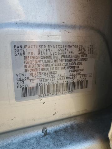 2019 Nissan Sentra S VIN: 3N1AB7AP3KY316443 Lot: 61089394