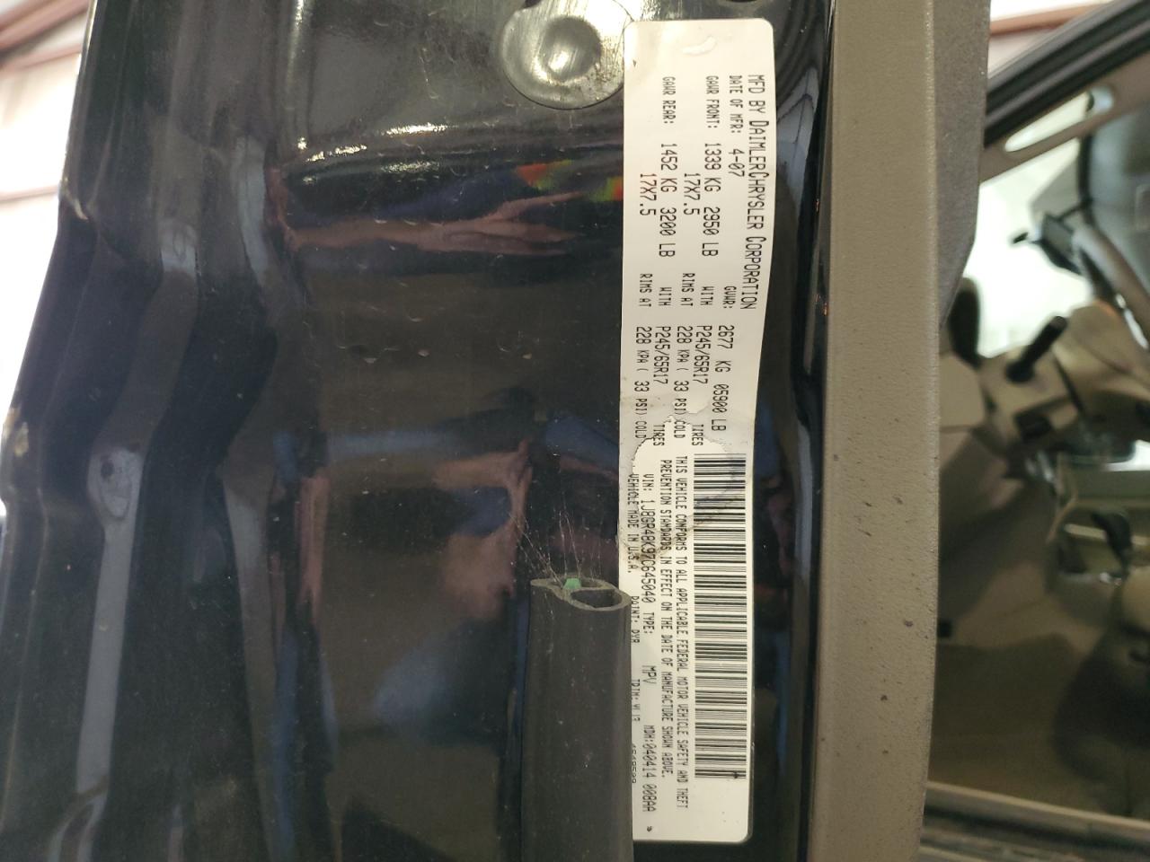 1J8GR48K97C645040 2007 Jeep Grand Cherokee Laredo