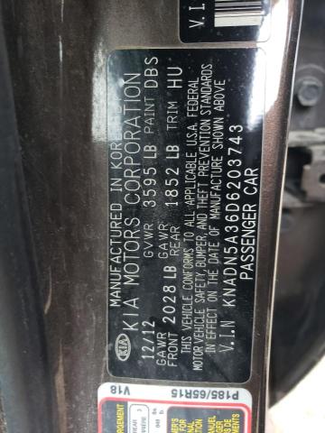 2013 Kia Rio Ex VIN: KNADN5A36D6203743 Lot: 61680514