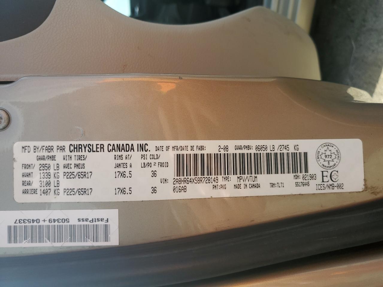 2C4RC1BG3ER208496 2014 Chrysler Town & Country Touring