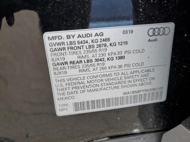 VIN WA1BNBFY5K2092100 2019 Audi Q5, Premium Plus no.13